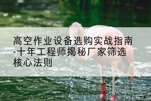 和政剪叉式升降机厂家-高空作业设备选购实战指南-十年工程师揭秘厂家筛选核心法则