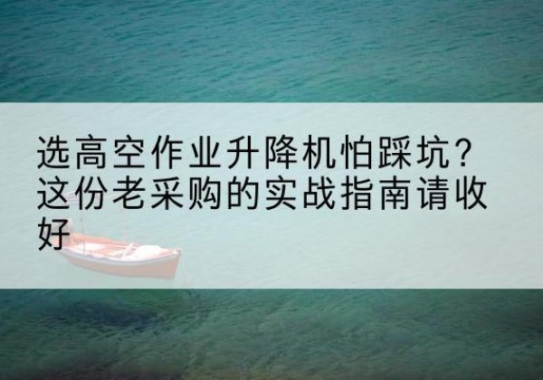 和政高空作业升降机厂家推荐-选高空作业升降机怕踩坑？这份老采购的实战指南请收好