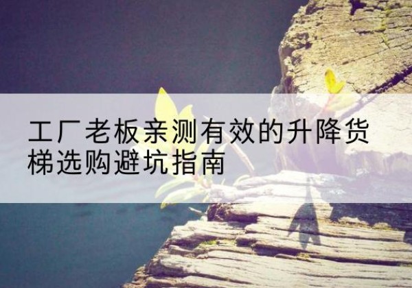 和政升降货梯怎么选-工厂老板亲测有效的升降货梯选购避坑指南